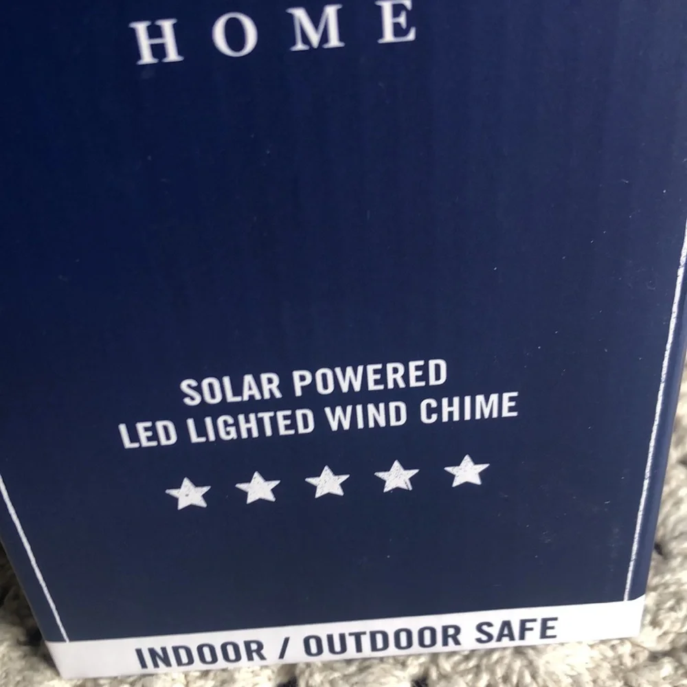 Martha Stewart Solar Powered LED Wind Chime with Patriotic Colors
